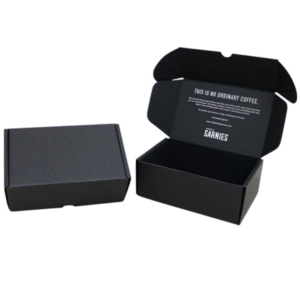 Large Black Cardboard Paper Mailing Box