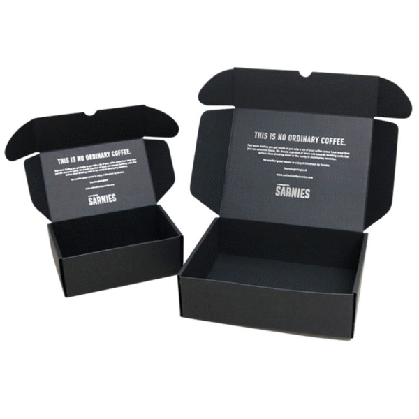 Large Black Cardboard Paper Mailing Box - Image 2